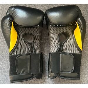 Everlast Elite Pro Style Training Gloves, Black, Size L 14 oz